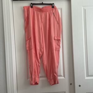 Lane Bryant Flight Pants Joggers Coral Elastic Waist Comfort Size 18/20 Comfy